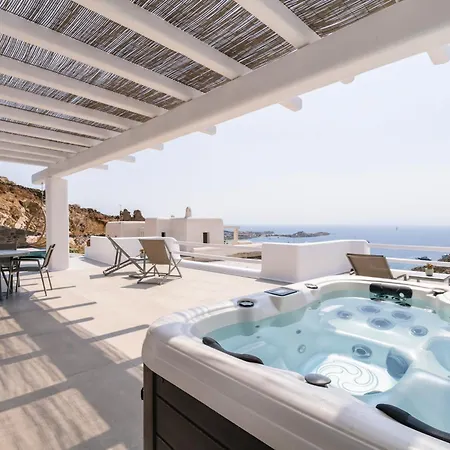 Camelia 1 - Psarou View - Private Pool And Jacuzzi 빌라 *