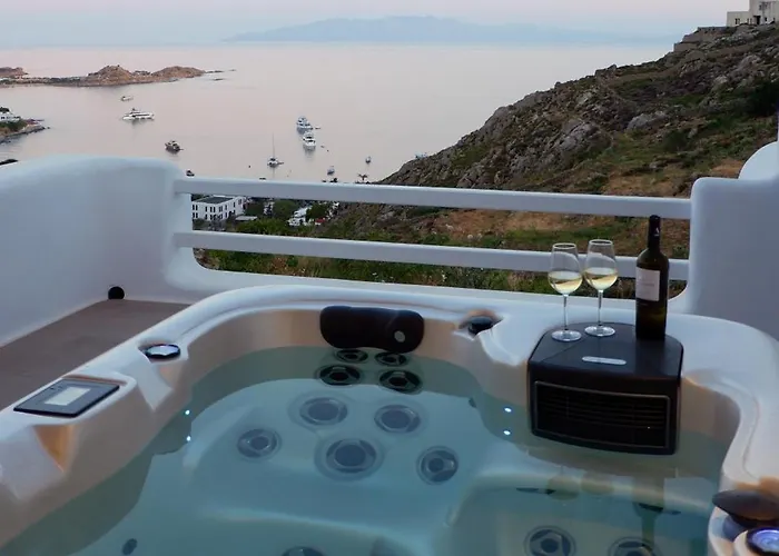 Camelia 1 - Psarou View - Private Pool And Jacuzzi * プサロウ